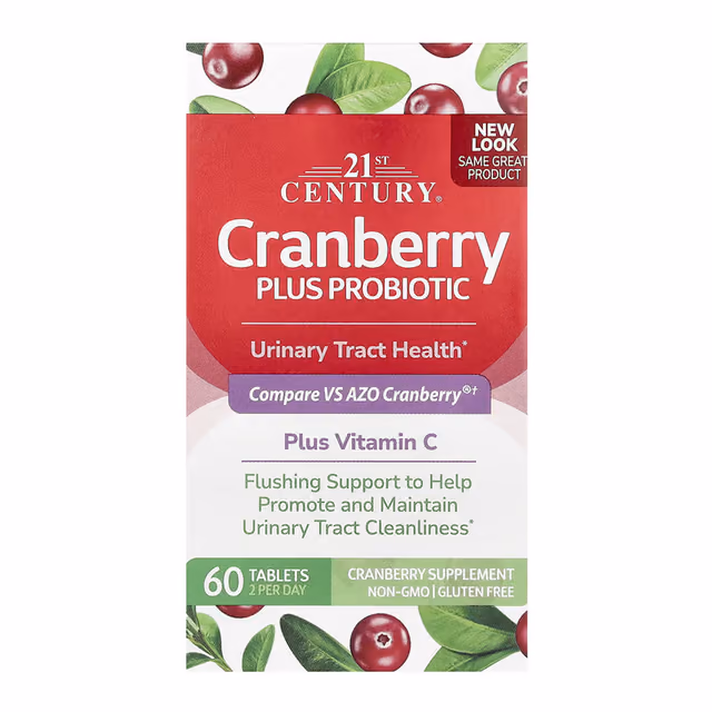 21st Century Cranberry Plus Probiotic, 60 таблеток