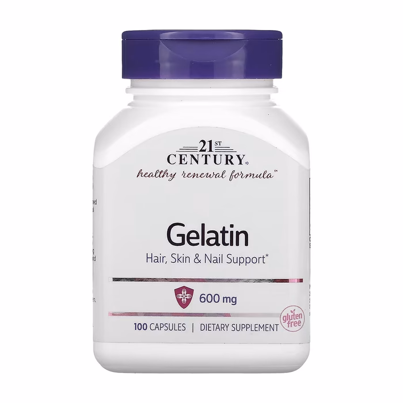 21st Century Gelatin, 600 мг, 100 капсул