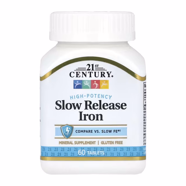 21st Century Iron Slow Release, 45 мг, 60 таблеток