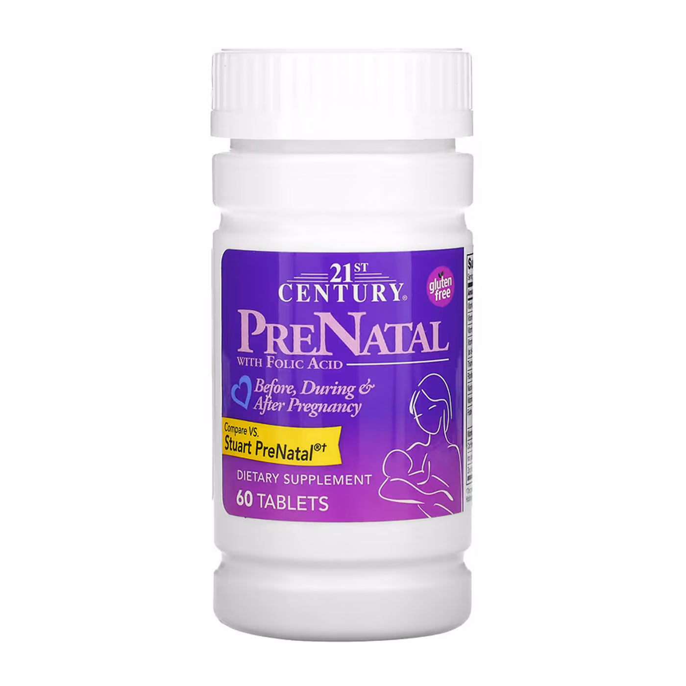21st Century PreNatal с фолиевой кислотой, 60 таблеток