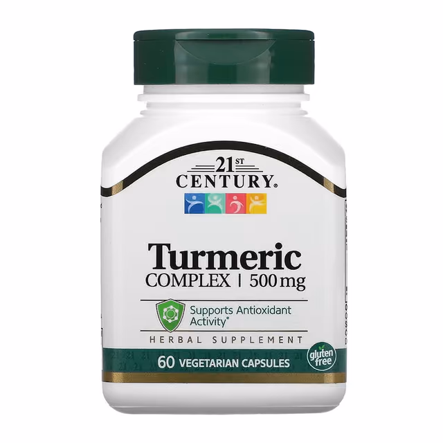 21st Century Turmeric Complex, 500 мг, 60 вегетарианских капсул