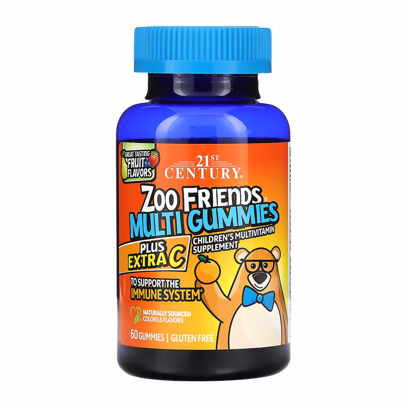 21st Century Zoo Friends Multi Gummies Plus Extra C, 60 жевательных мармеладок