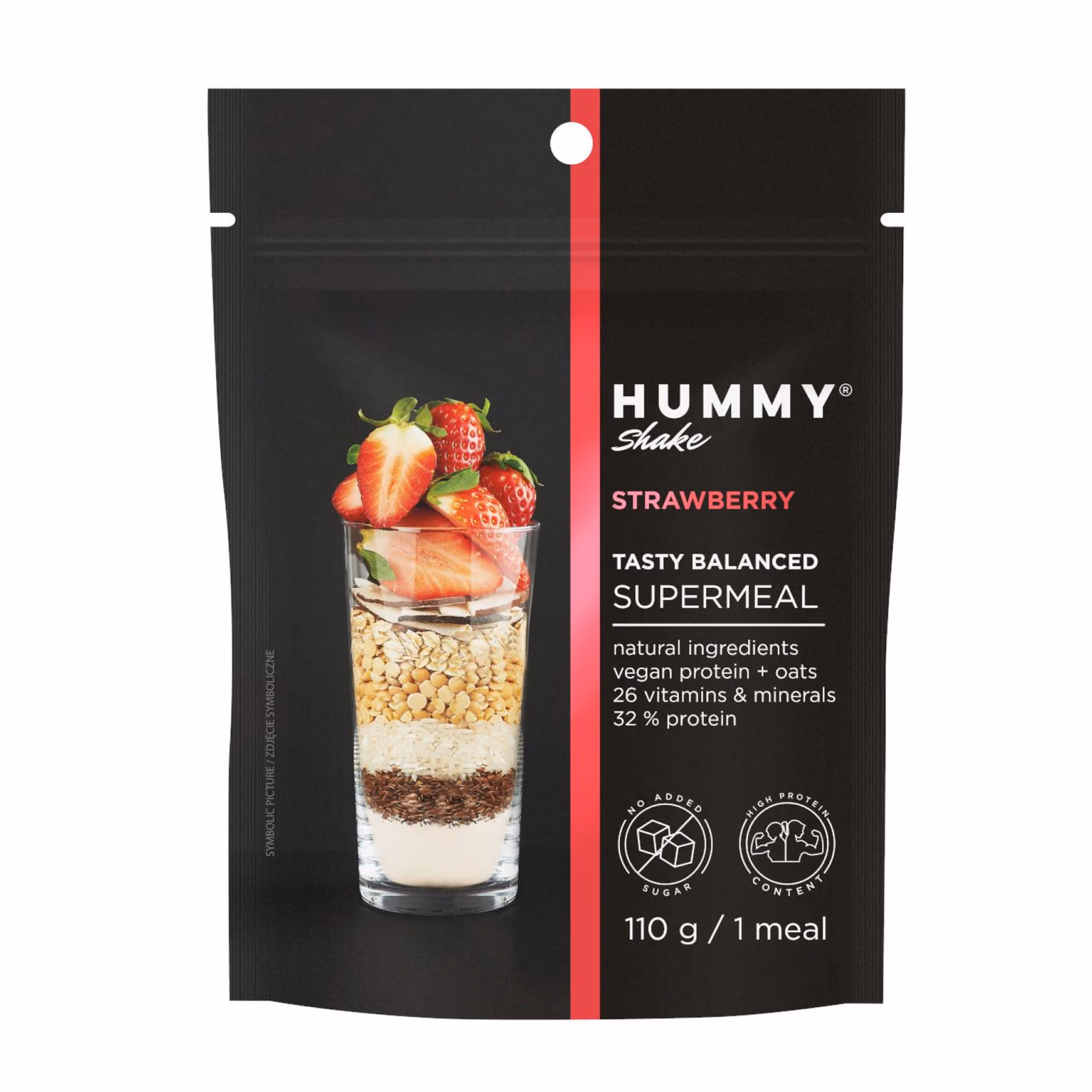 Allnutrition Hummy Shake Tasty Balanced Supermeal, клубника, 110 г