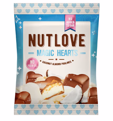 Nut Love Magic Hearts -100g Coconut Almond Pralines