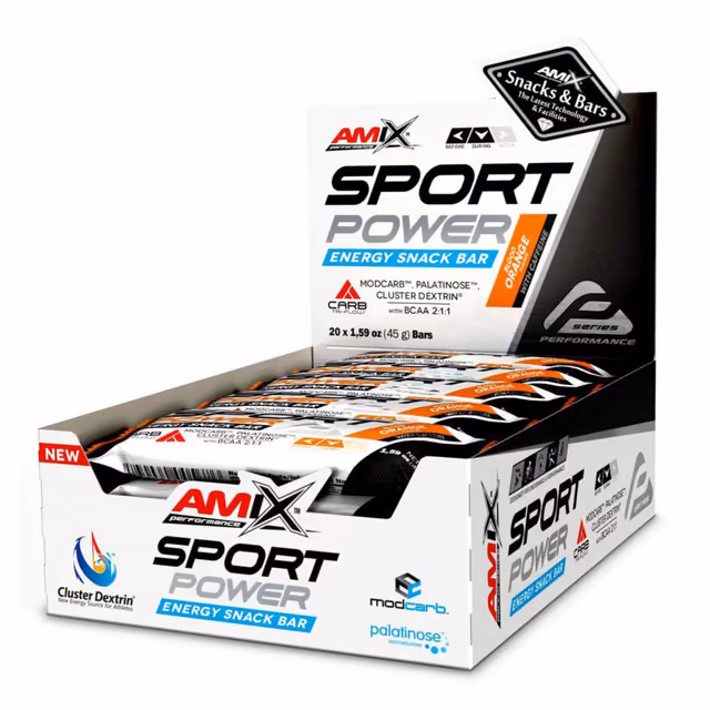 Sport Power Energi Snack Bar - 20x45g With Caffeine-Blood Orange