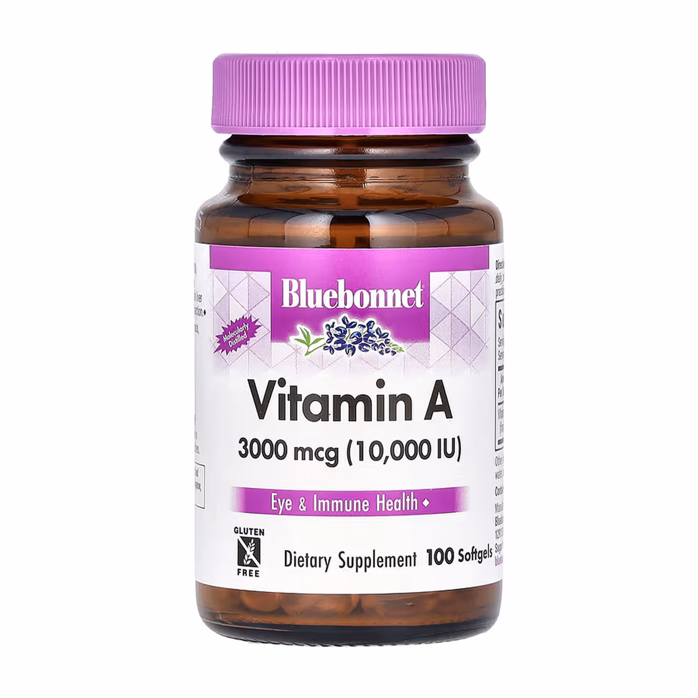 Bluebonnet Nutrition Vitamin A 3000 мкг (10 000 МЕ) — 100 мягких капсул