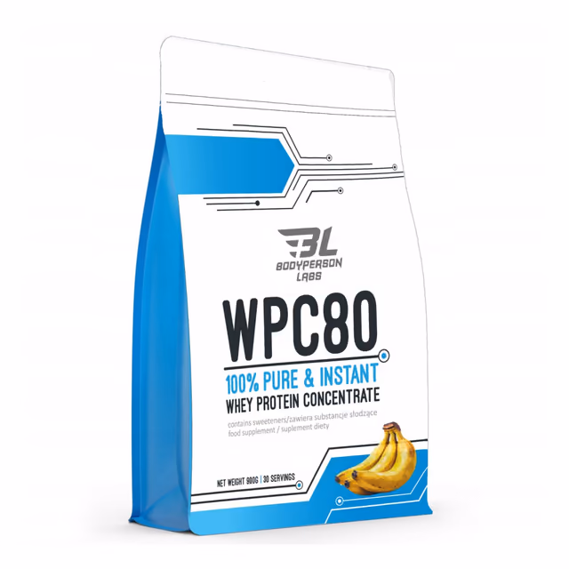 Bodyperson Labs WPC80 Банан — сывороточный протеин, 900 г