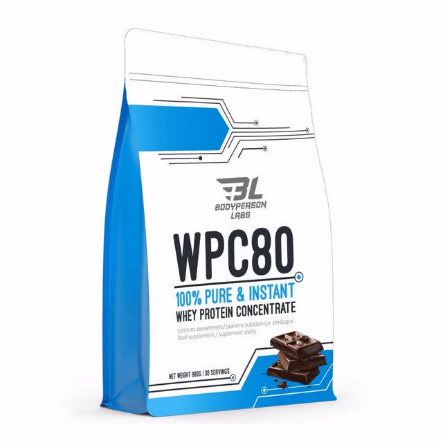 Bodyperson Labs WPC80 100% Pure & Instant Whey Protein Concentrate, шоколад, 900 г