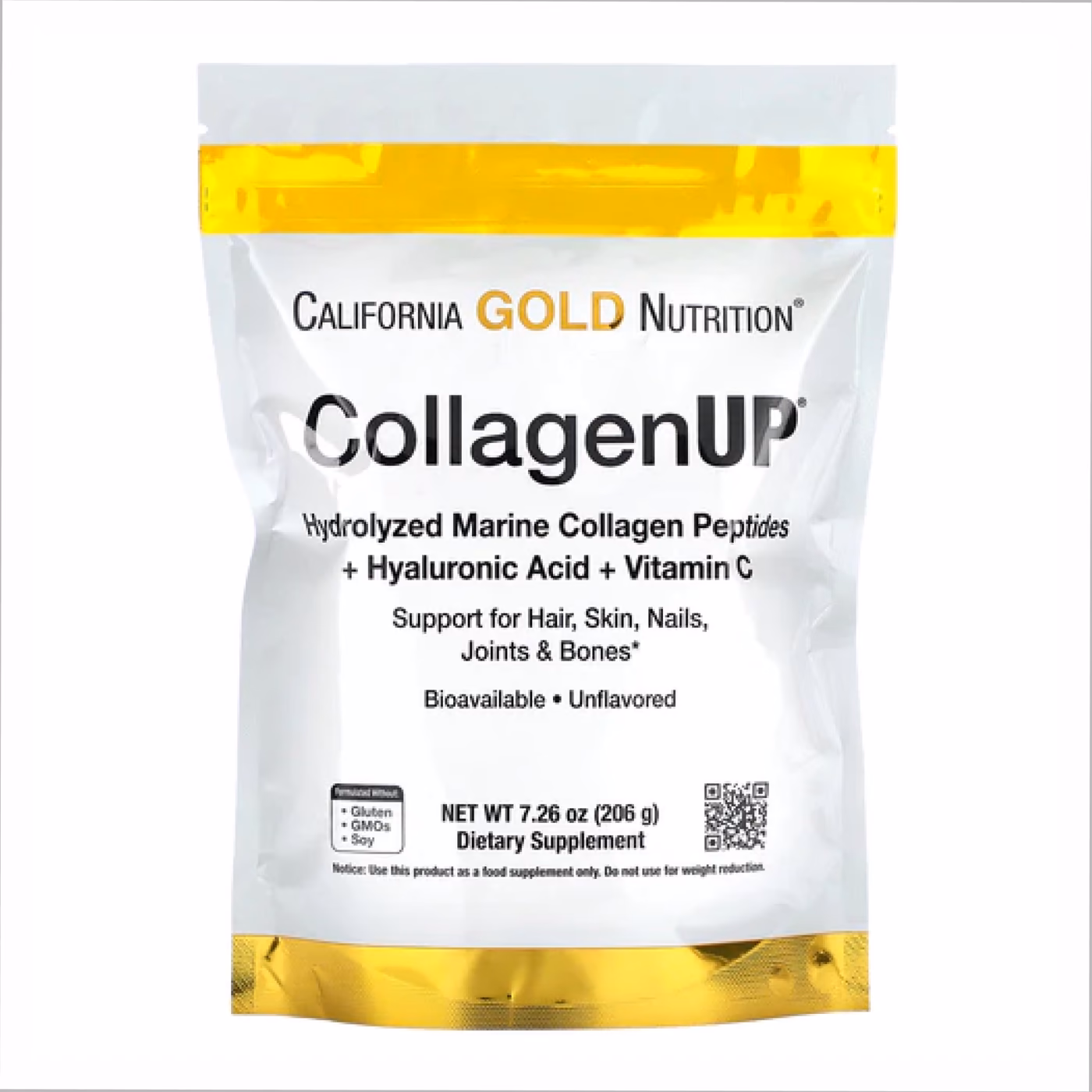 California Gold Nutrition CollagenUP, морской коллаген с гиалуроновой кислотой и витамином C, 206 г