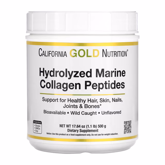 California Gold Nutrition Hydrolyzed Marine Collagen Peptides, 500 г