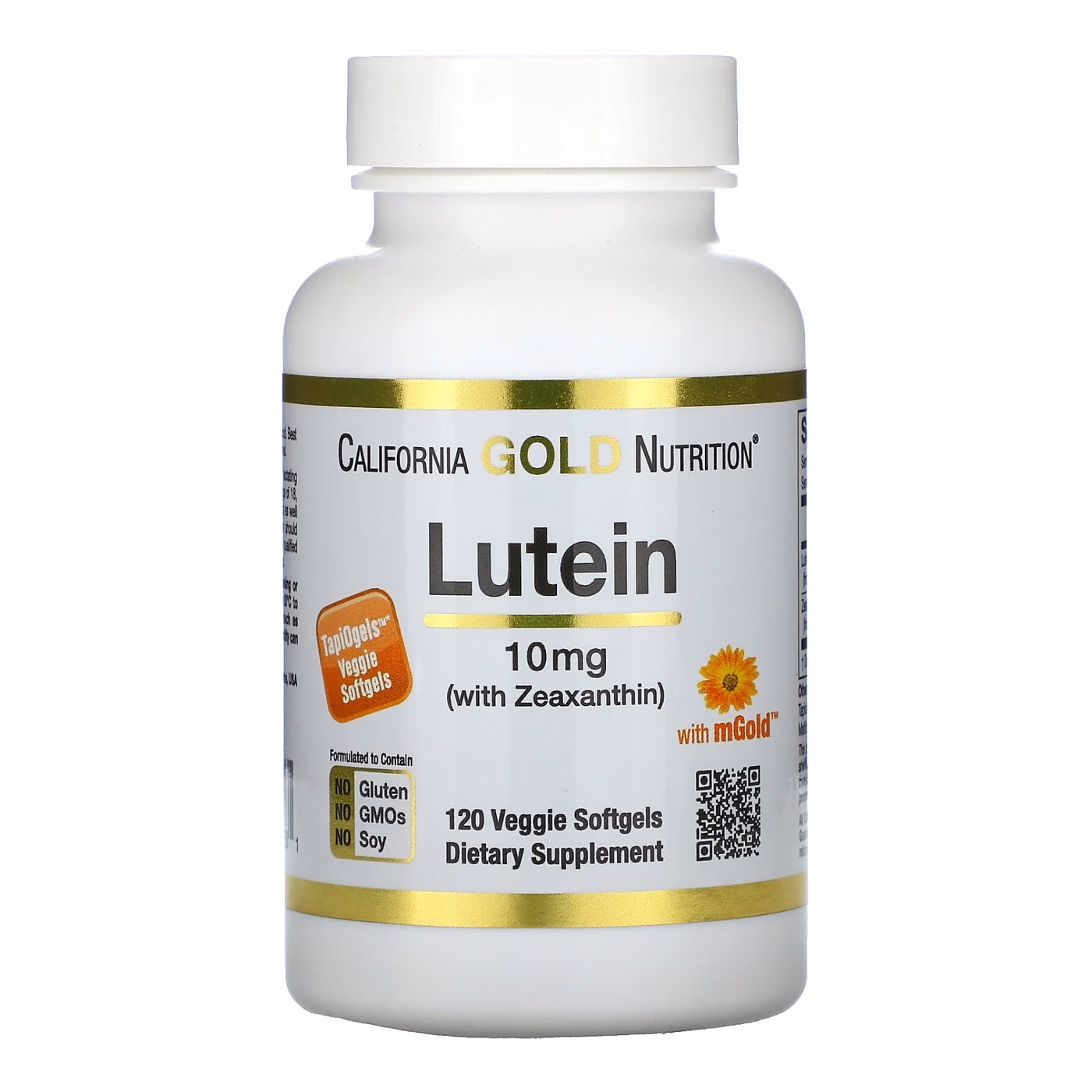 California Gold Nutrition Lutein with Zeaxanthin, 10 мг, 120 растительных софтгелей