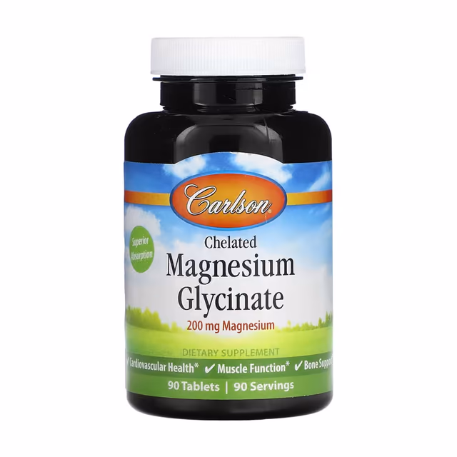 Carlson Laboratories Chelated Magnesium Glycinate, 90 таблеток