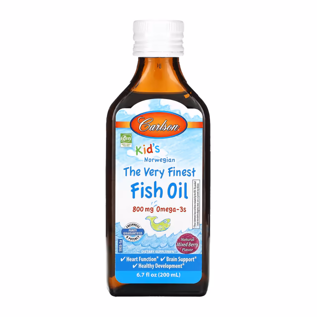 Carlson Kid’s Norwegian The Very Finest Fish Oil, натуральный микс ягод, 200 мл