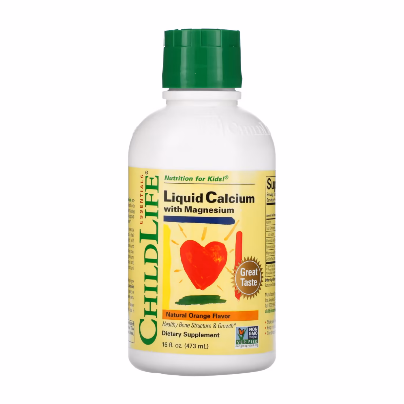 ChildLife Essentials Жидкий кальций с магнием, апельсин, 473 мл