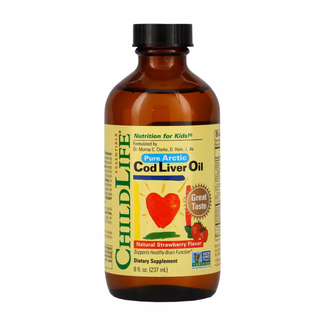 ChildLife Essentials Pure Arctic Cod Liver Oil, натуральная клубника, 237 мл