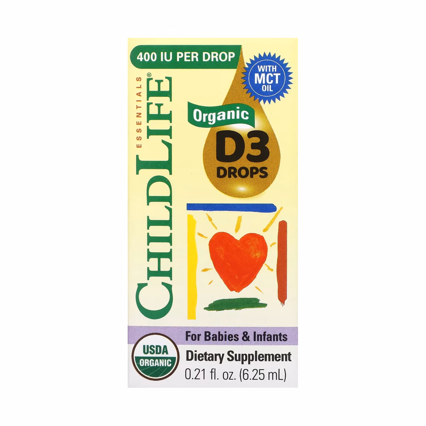 Organic Vitamin D3 Drops - 6.25 ml