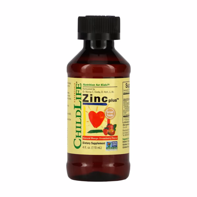 ChildLife Essentials Zinc Plus, жидкость со вкусом манго и клубники, 118 мл
