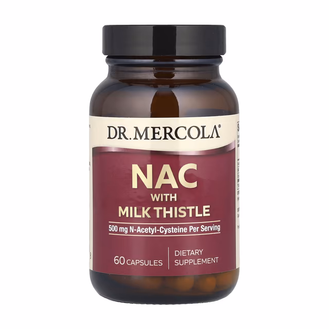 Dr. Mercola NAC с расторопшей, 60 капсул