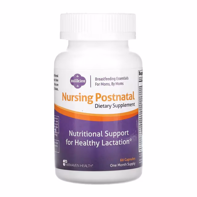 Fairhaven Health Milkies Nursing Postnatal Breastfeeding Multivitamin, 60 капсул