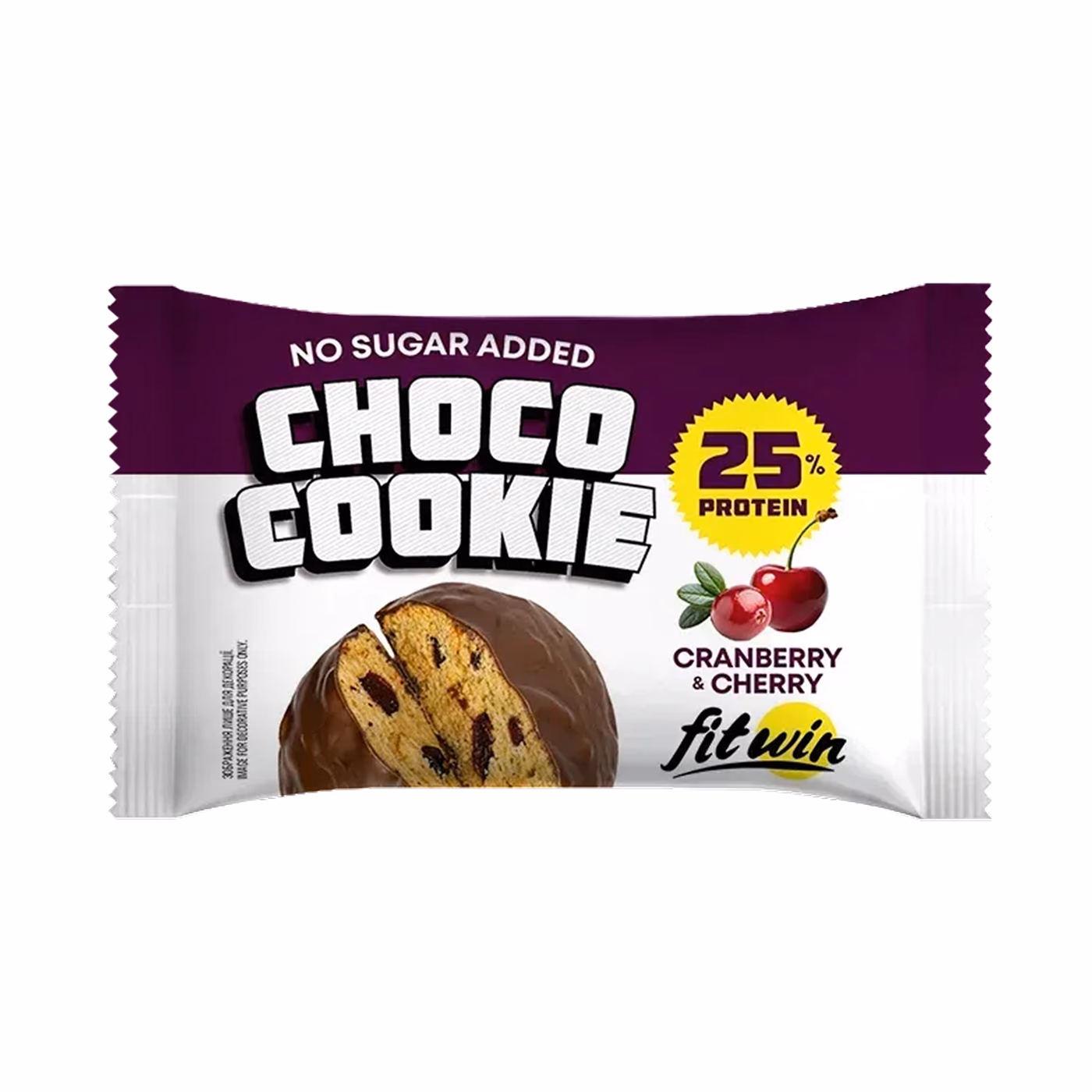 FitWin Choco Cookie 25% Клюква и вишня, 40 г