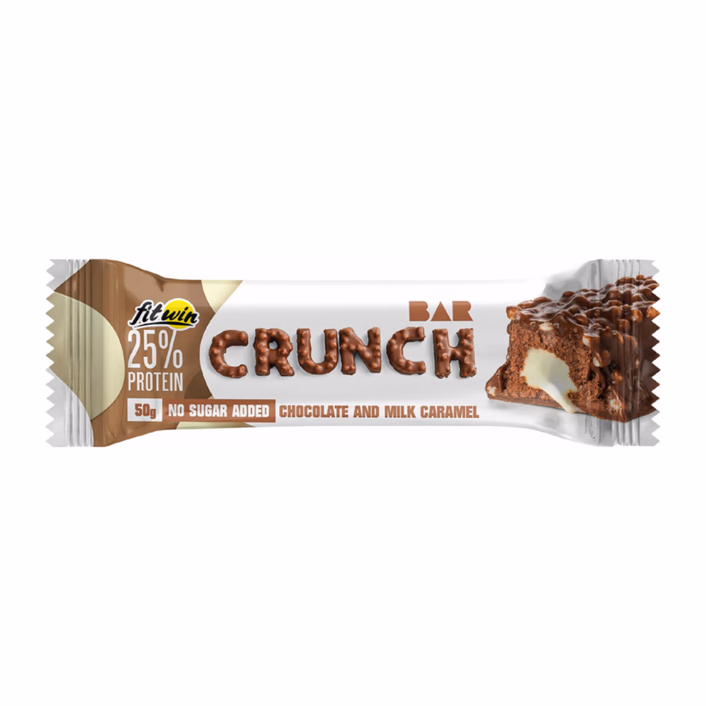 FitWin Crunch Bar, шоколад и молочная карамель, 12 × 50 г