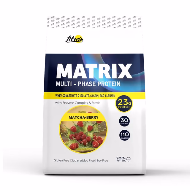 FitWin Matrix, протеин Matcha-Berry, 900 г