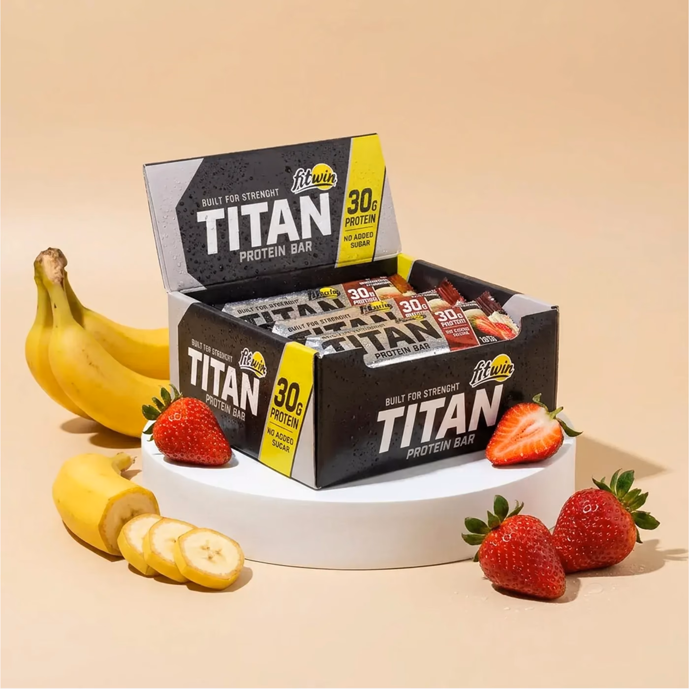 TITAN BAR - 9x85g Strawberry Banana