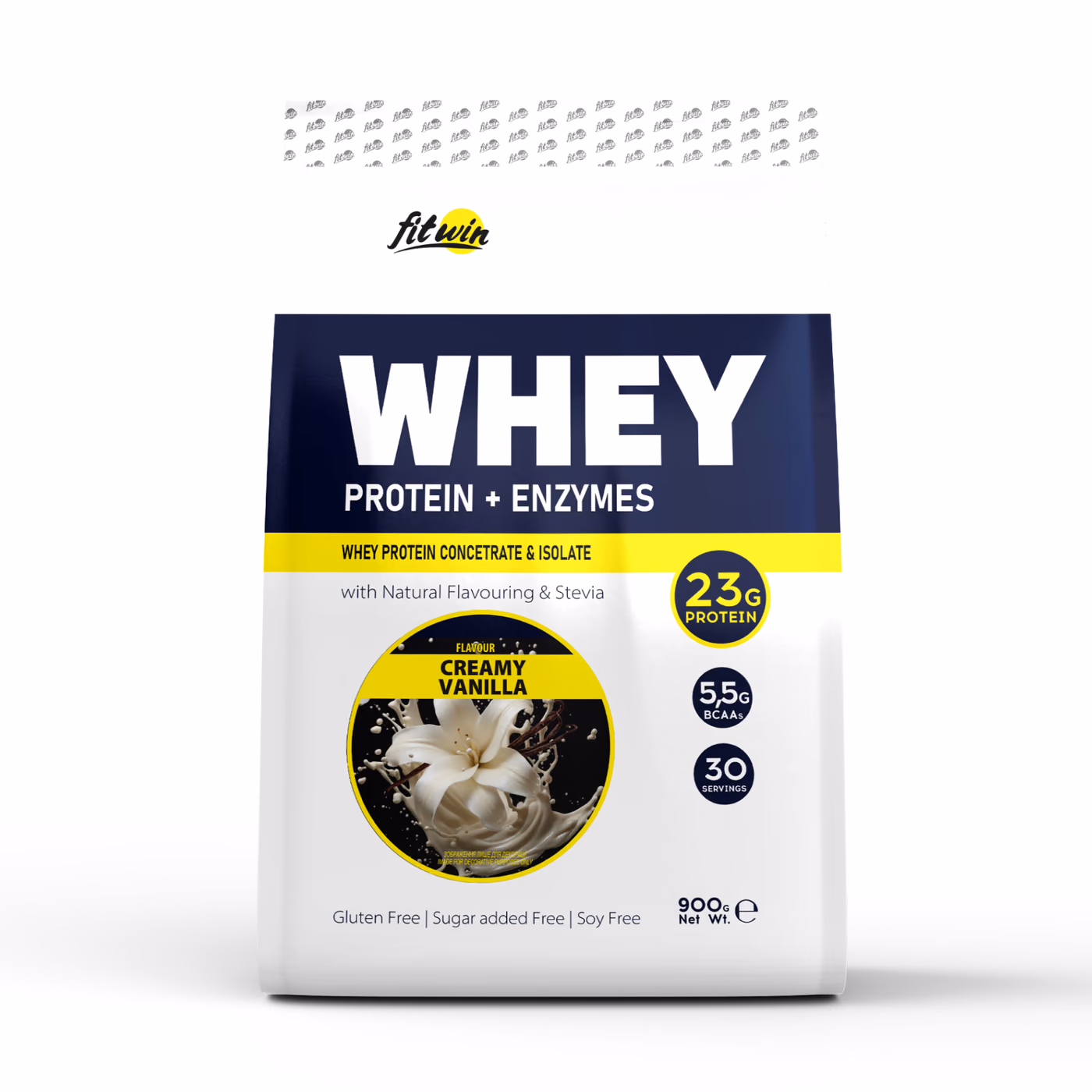FitWin Whey Protein + Enzymes, Creamy Vanilla, 900 г