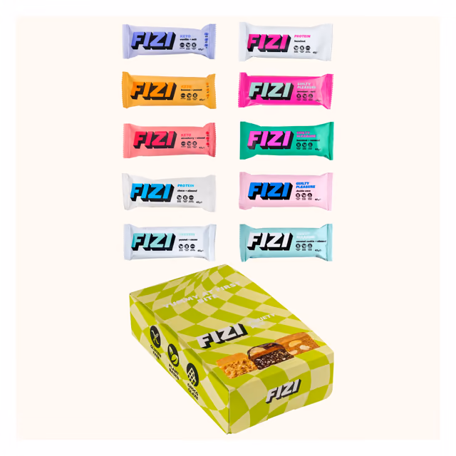 FIZI Variety Box — набор 10 батончиков, повреждённая упаковка