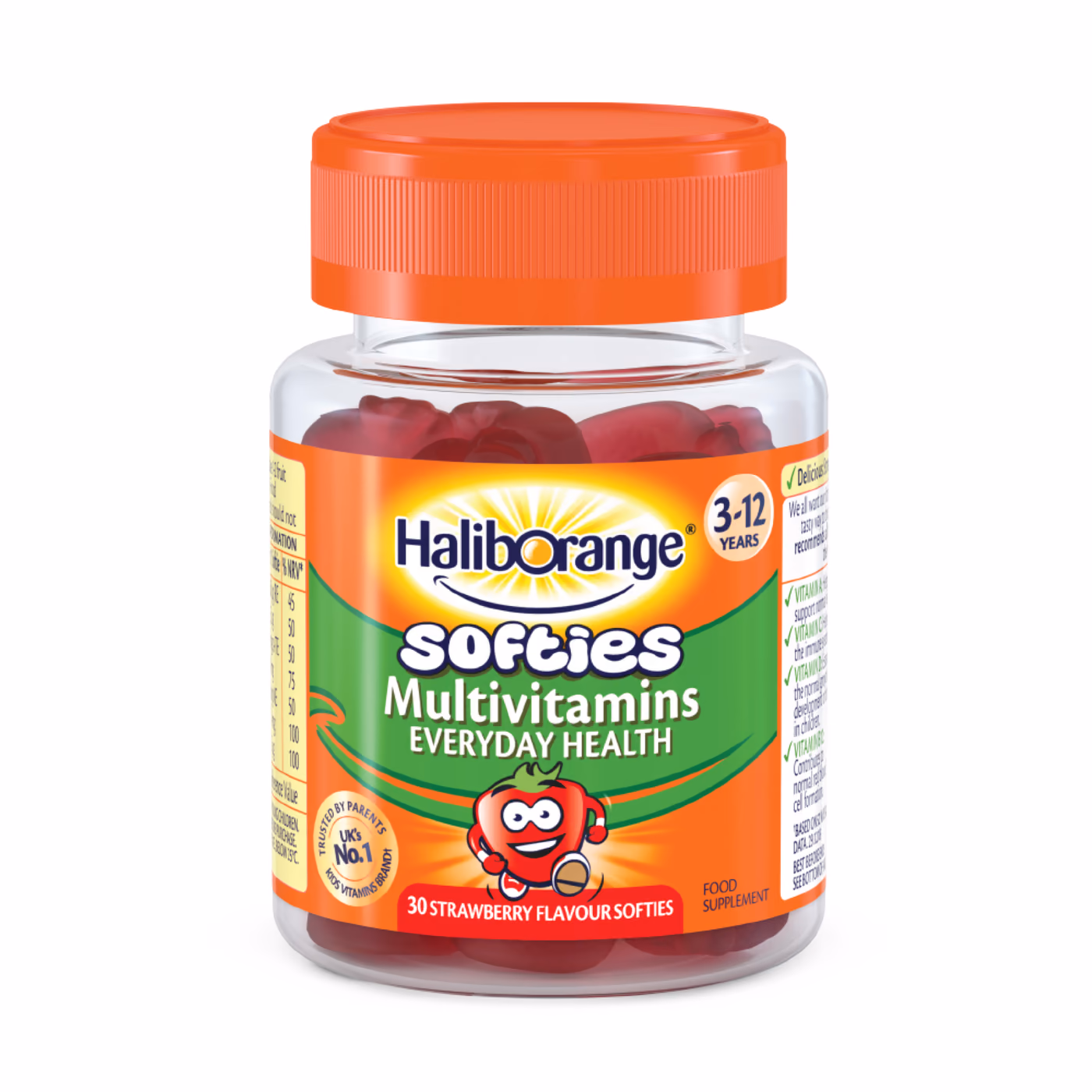 Haliborange Softies Multivitamins, клубника, 30 мягких пастилок