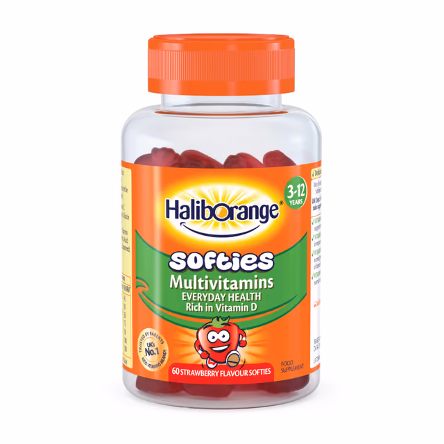 Haliborange Softies Multivitamins, клубника, 60 жевательных пастилок
