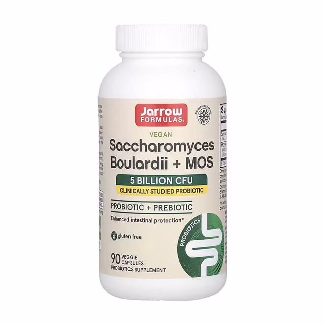 Jarrow Formulas Saccharomyces Boulardii + MOS, 90 вегетарианских капсул