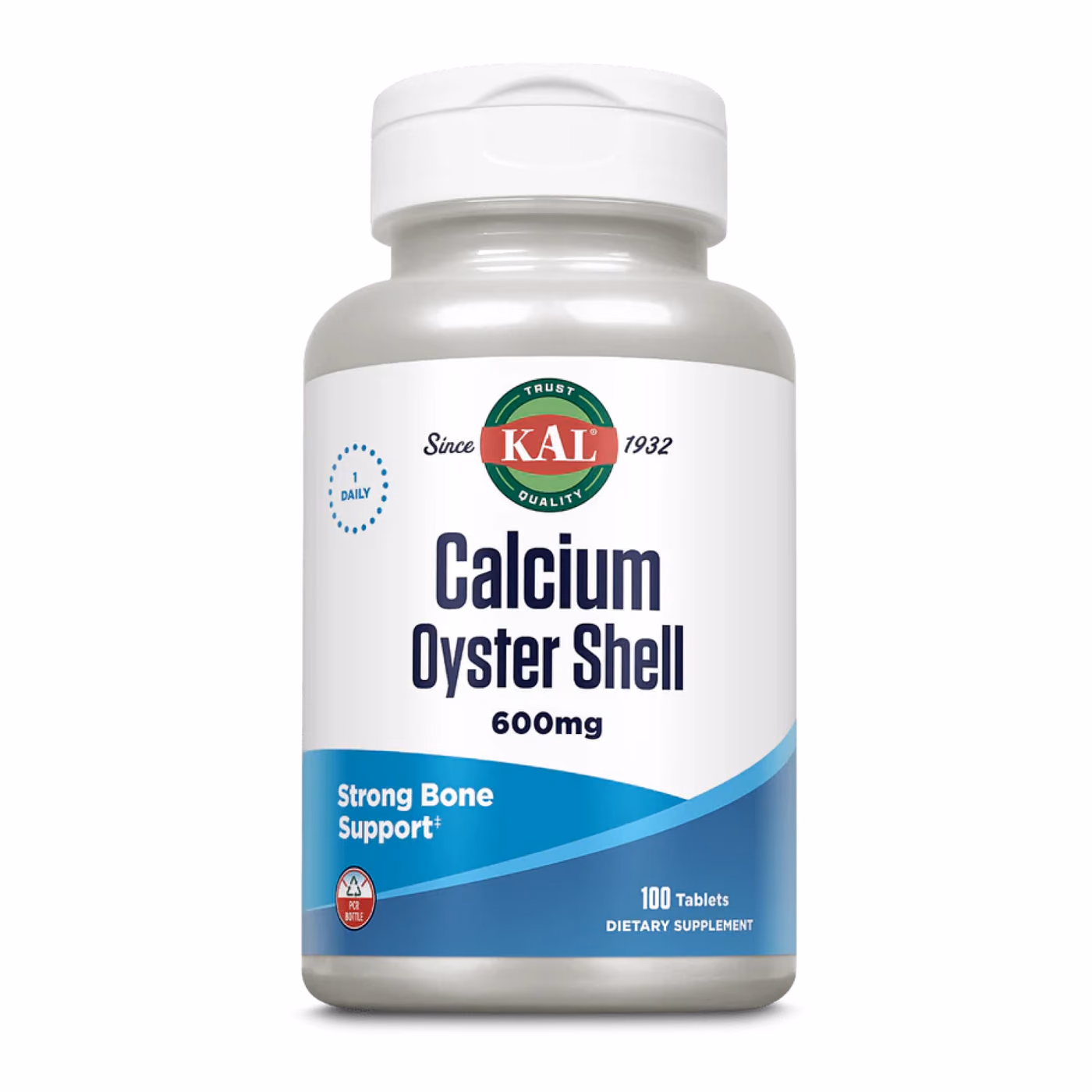 KAL Calcium Oyster Shell 600 мг, 100 таблеток