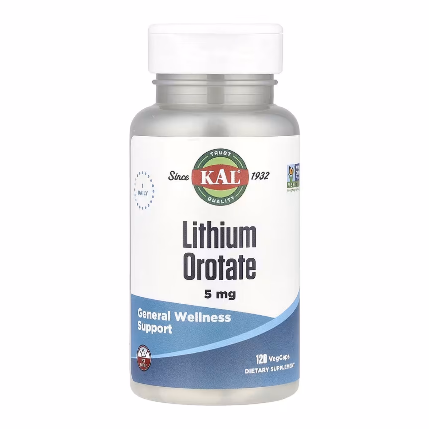 KAL Lithium Orotate 5 мг, 120 вегкапсул