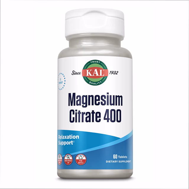 KAL Magnesium Citrate 400 mg, 60 таблеток