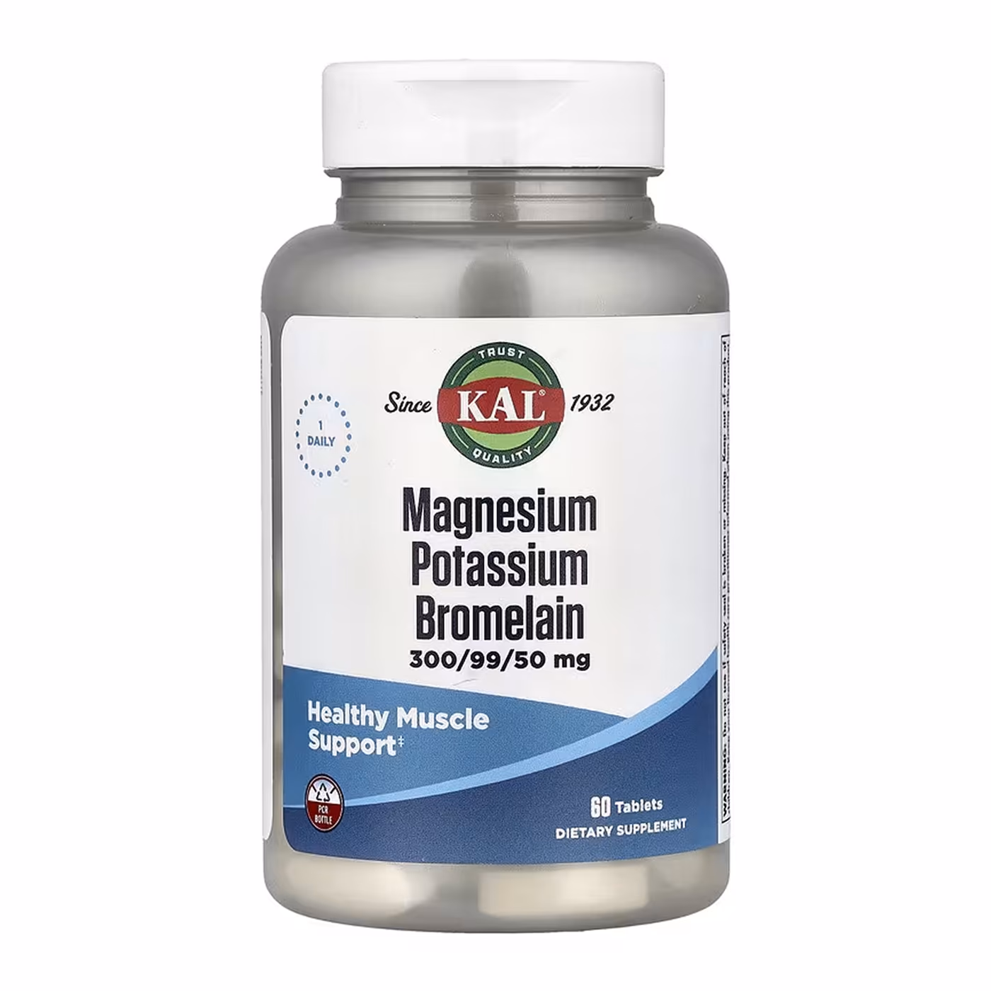 KAL Magnesium Potassium Bromelain, 60 таблеток
