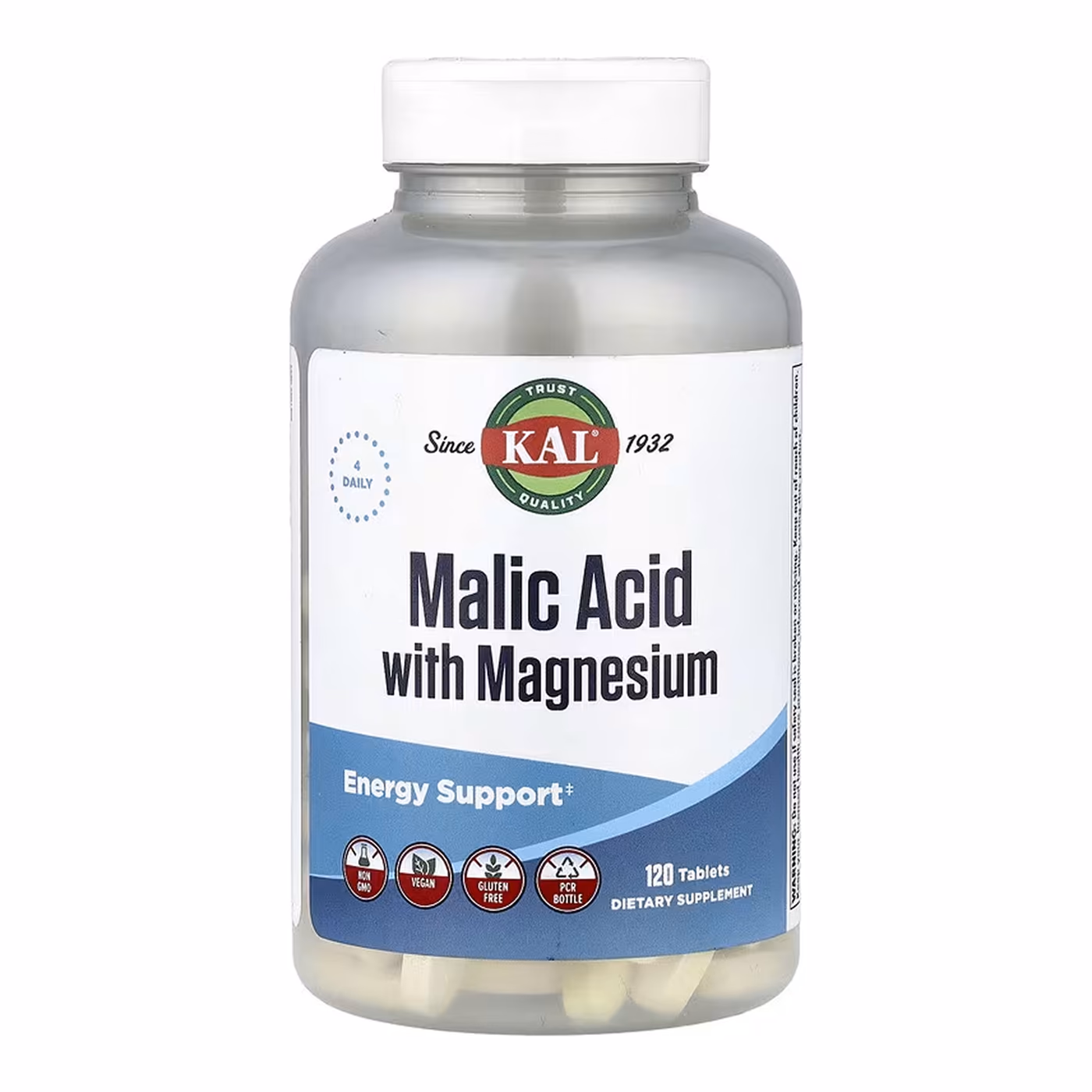 KAL Malic Acid with Magnesium, 120 таблеток