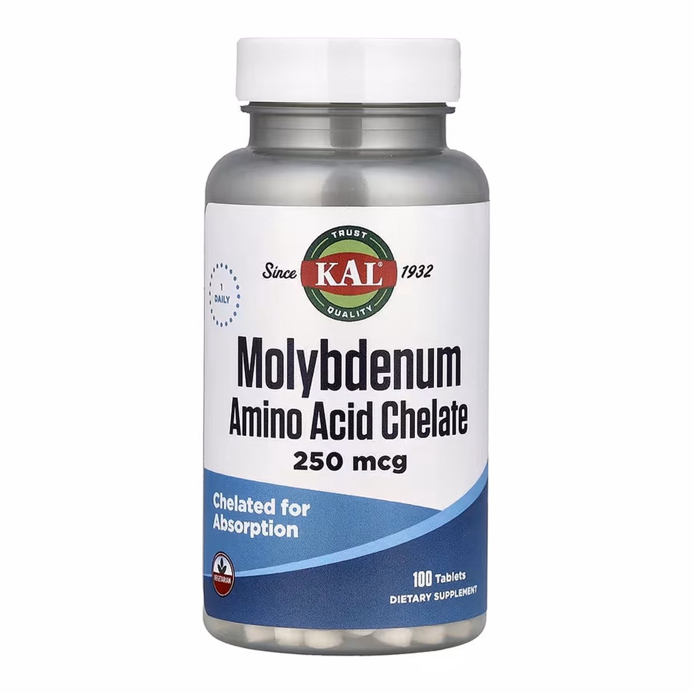 KAL Molybdenum Amino Acid Chelate 250 мкг, 100 таблеток