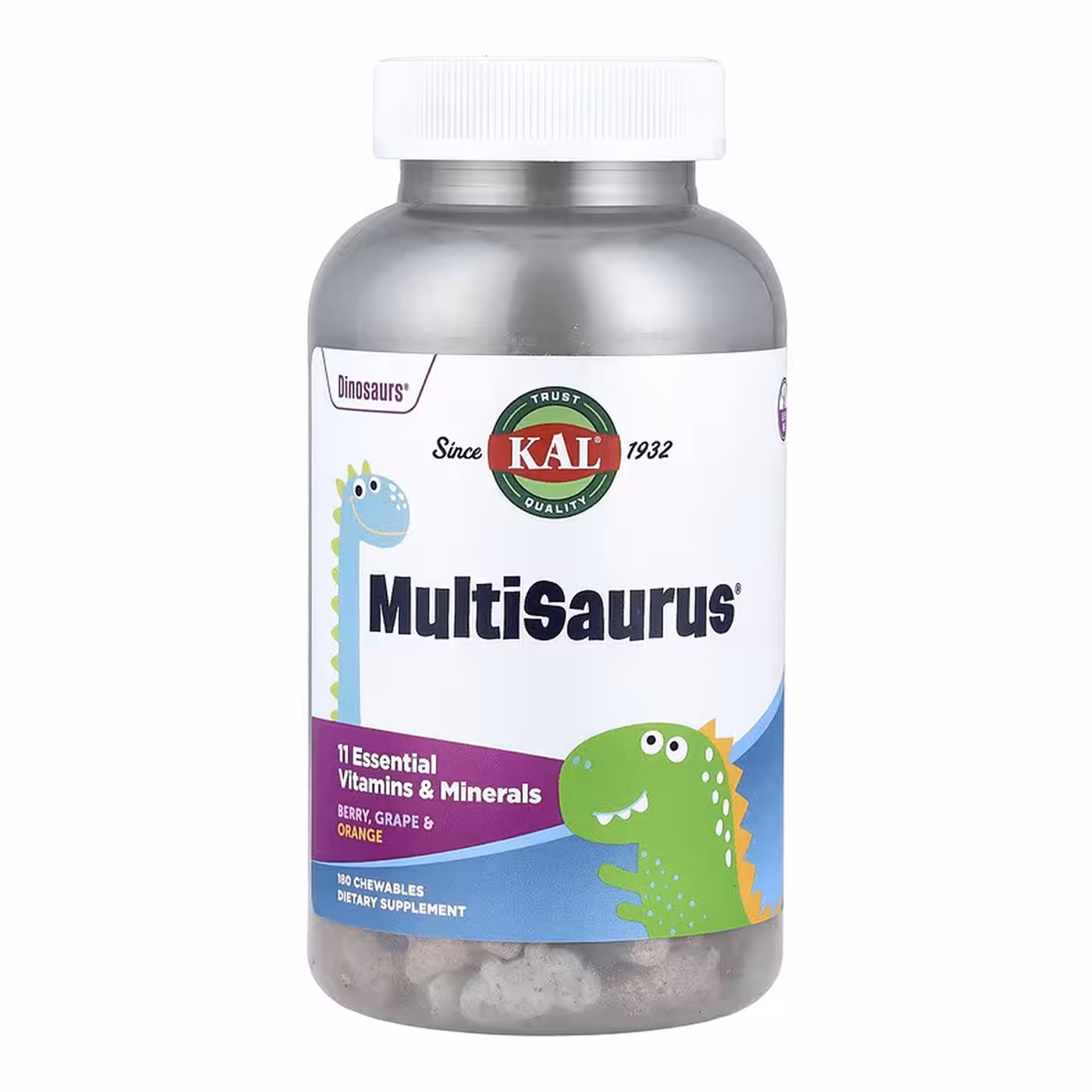 MultiSaurus - 180 chewables Berry Grape Orange