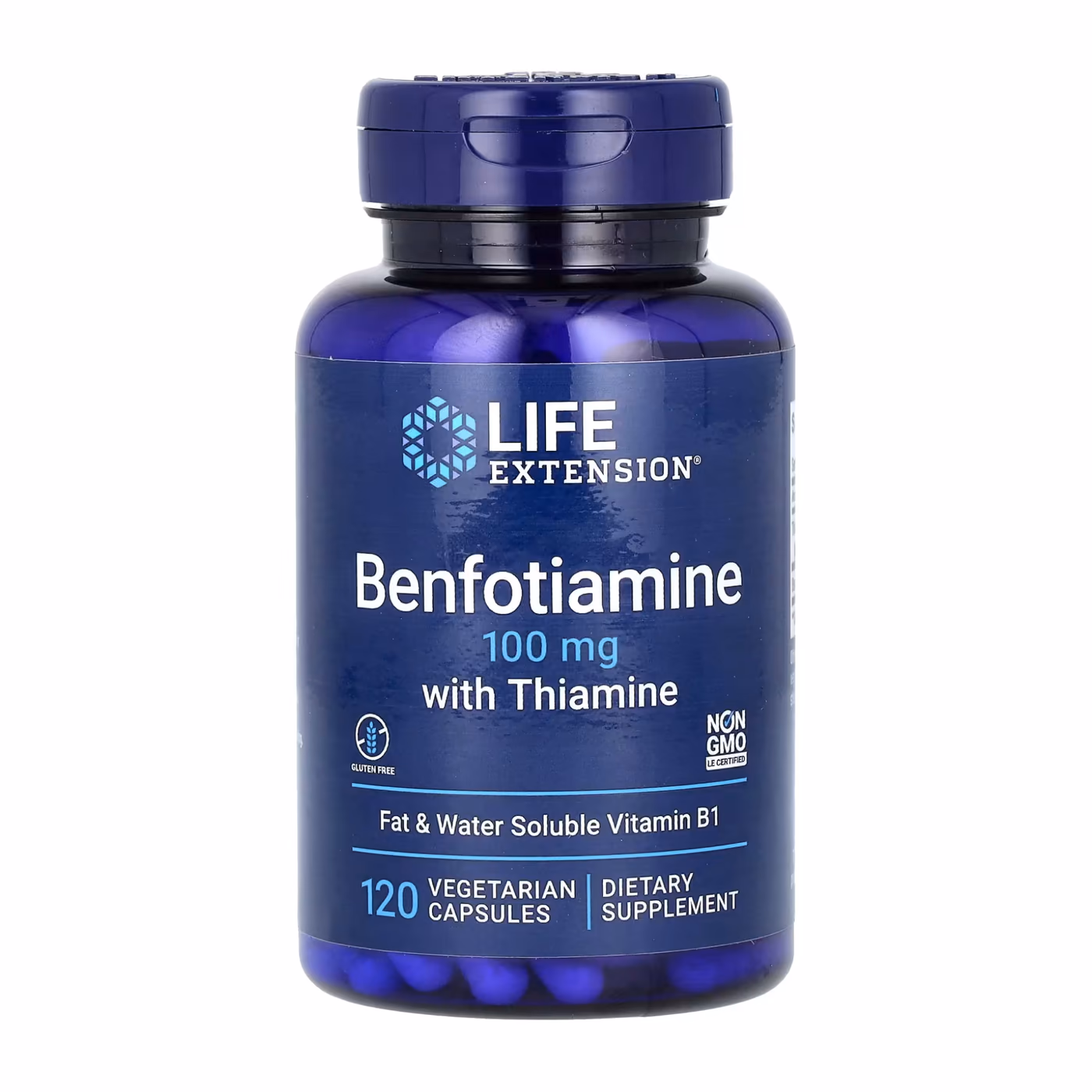 Life Extension Benfotiamine with Thiamine 100 мг, 120 вегетарианских капсул