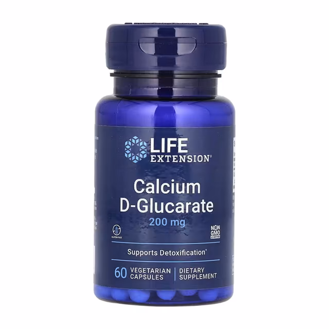 Life Extension Calcium D-Glucarate 200 мг, 60 вегетарианских капсул