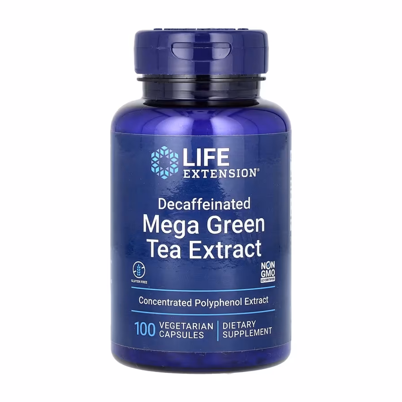 Life Extension Decaffeinated Mega Green Tea Extract, 100 вегетарианских капсул