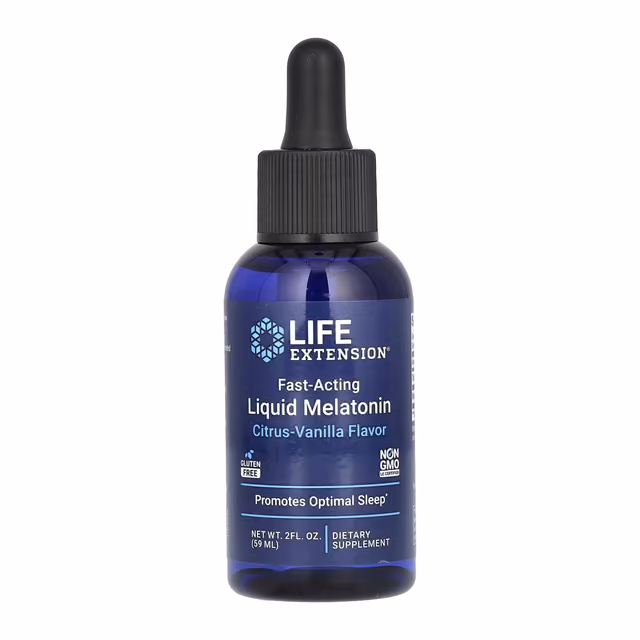 Life Extension Fast-Acting Liquid Melatonin, цитрусово-ванильный вкус, 59 мл