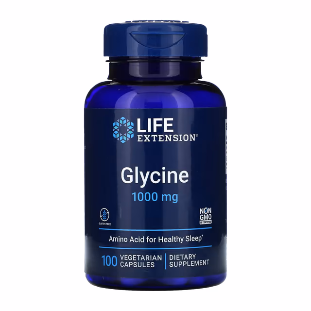 Life Extension Glycine 1000 mg, 100 вегетарианских капсул
