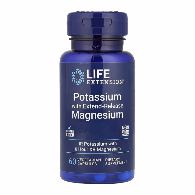 Life Extension Potassium with Extend-Release Magnesium, 60 вегетарианских капсул