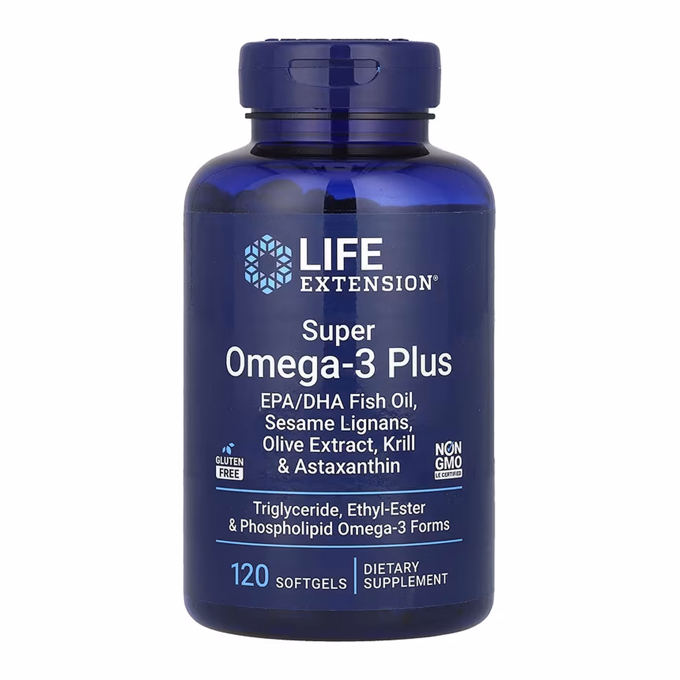 Life Extension Super Omega-3 Plus EPA/DHA Fish Oil, Sesame Lignans, Olive Extract, Krill & Astaxanthin, 120 мягких капсул