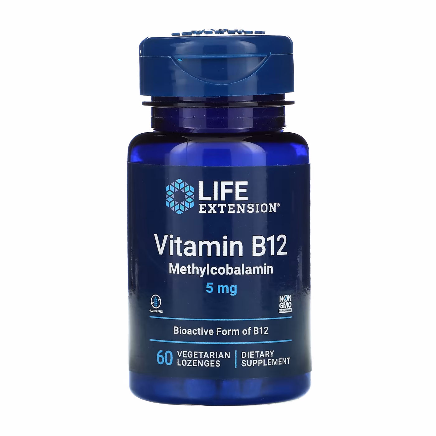 Life Extension Vitamin B12 Methylcobalamin 5 mg, 60 вегетарианских леденцов