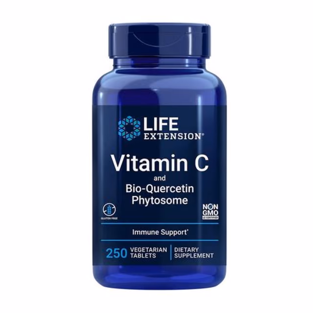 Life Extension Vitamin C and Bio-Quercetin Phytosome, 250 вегетарианских таблеток