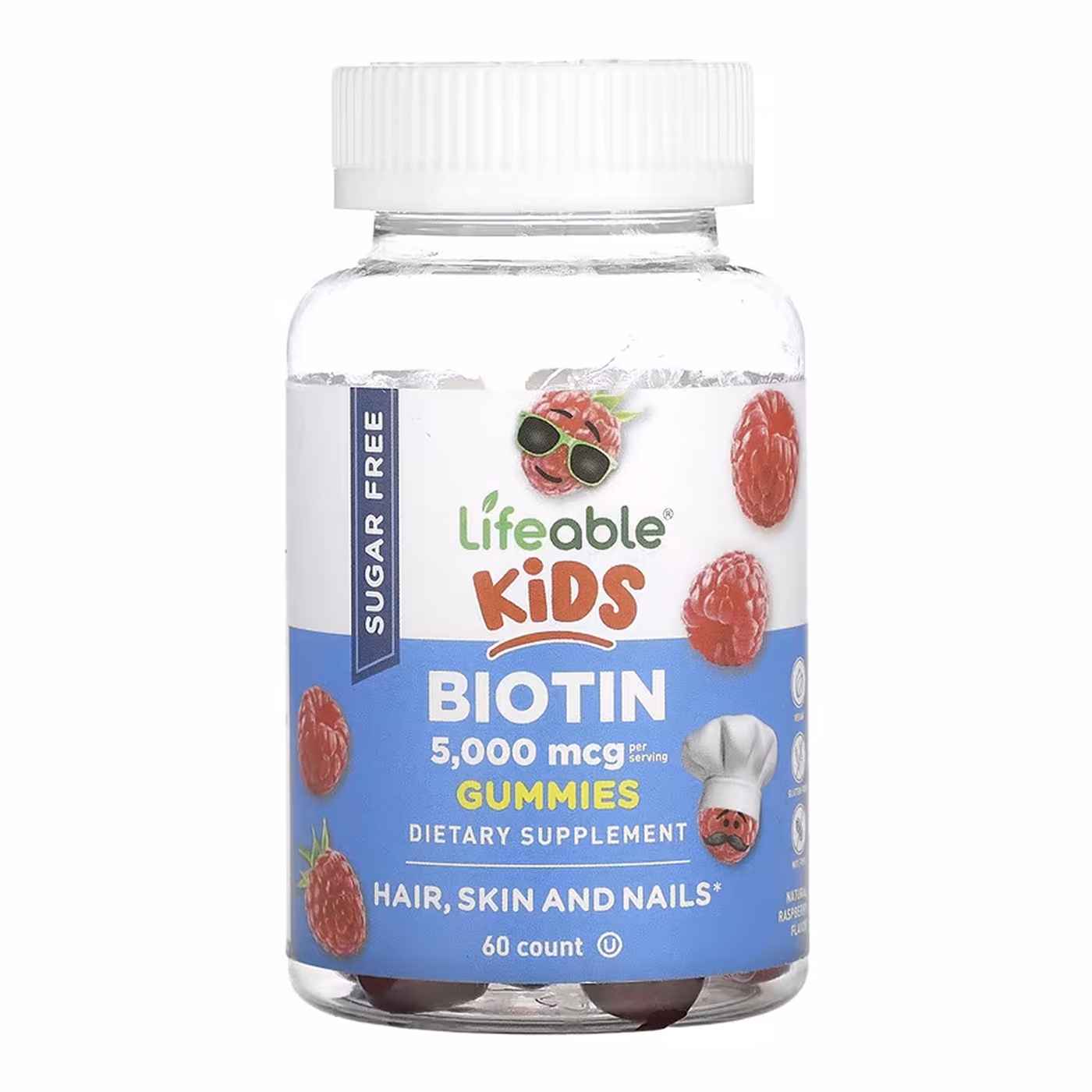 Biotin 5,000mcg Kids Sugar Free - 60 gummies