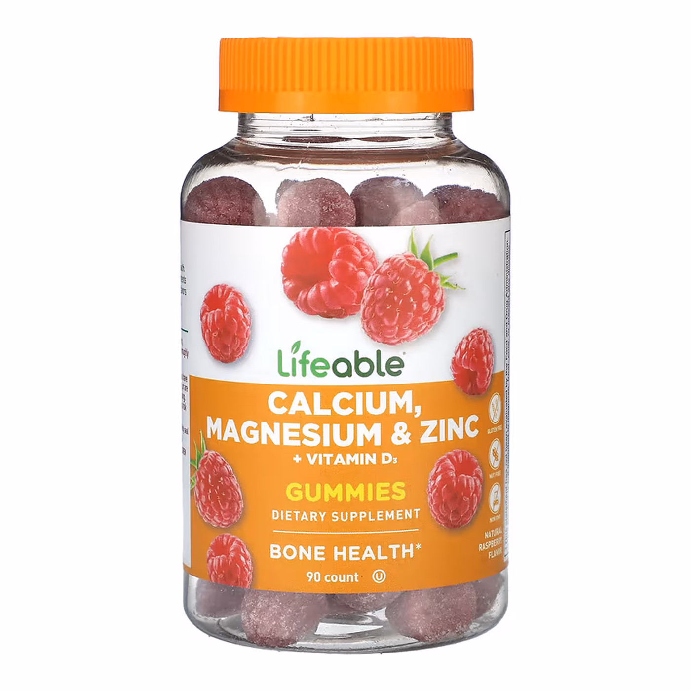 Lifeable Calcium Magnesium & Zinc + Vitamin D3 Adult, 90 жевательных пастилок